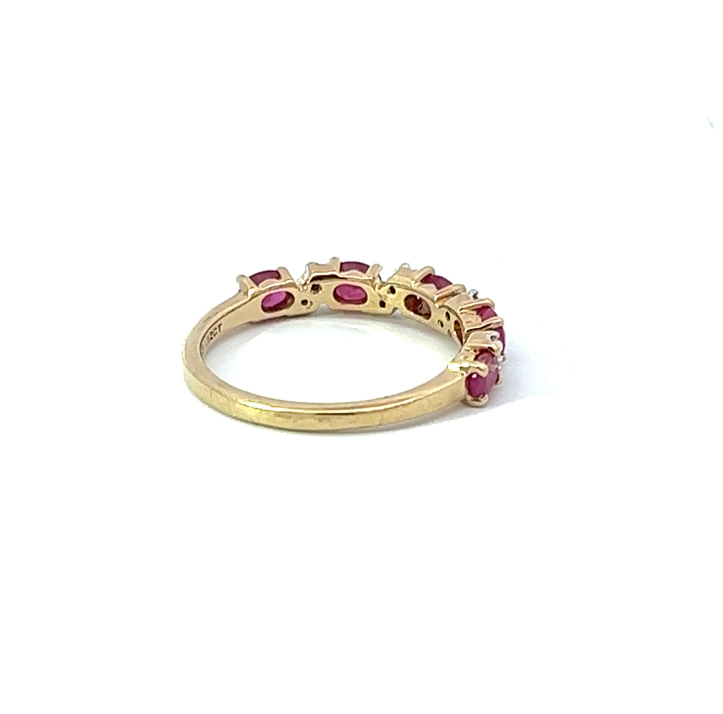 9Ct Yellow Gold Diamond & Pink Gemstone Ring