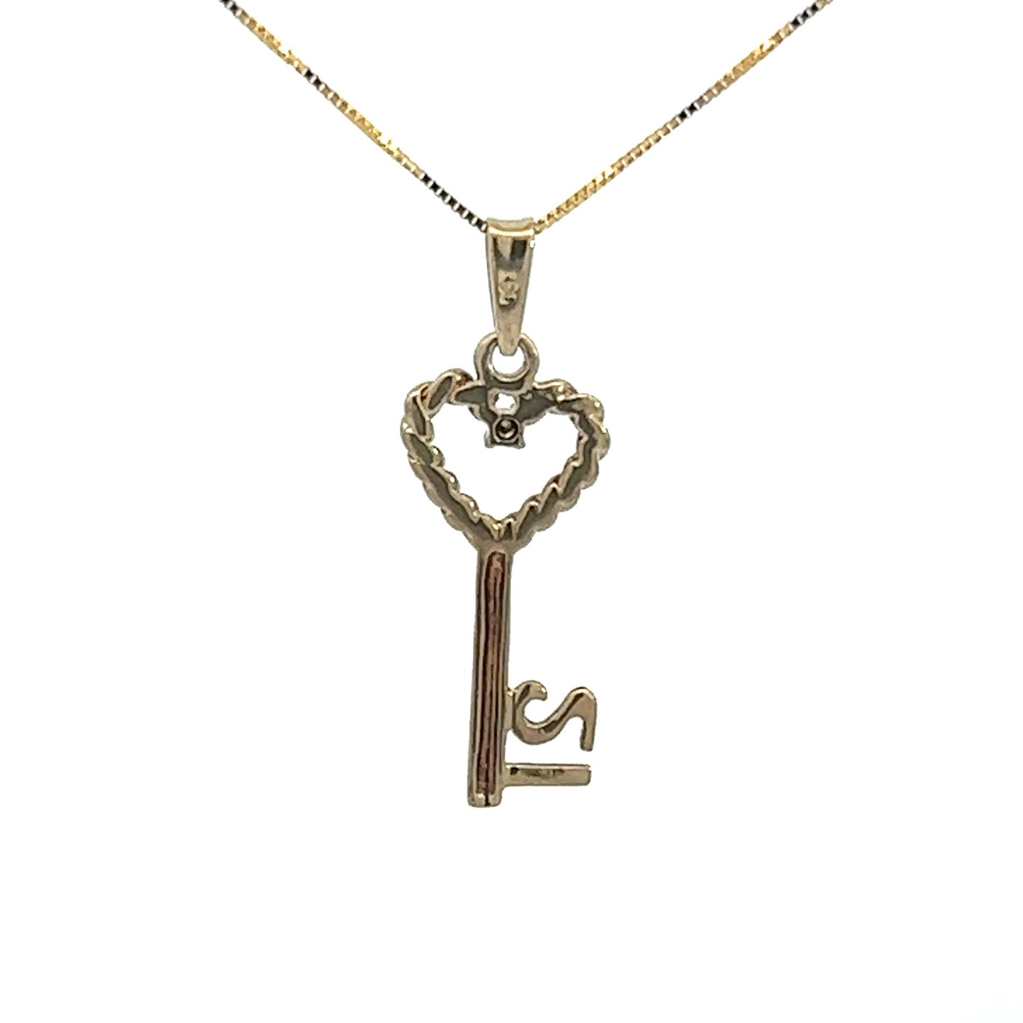 9Ct Yellow Gold 21st Key Pendant