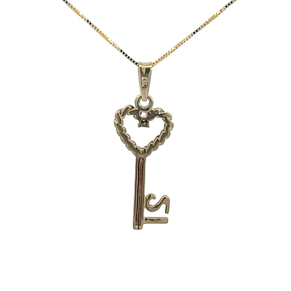 9Ct Yellow Gold 21st Key Pendant