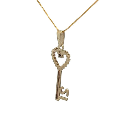 9Ct Yellow Gold 21st Key Pendant