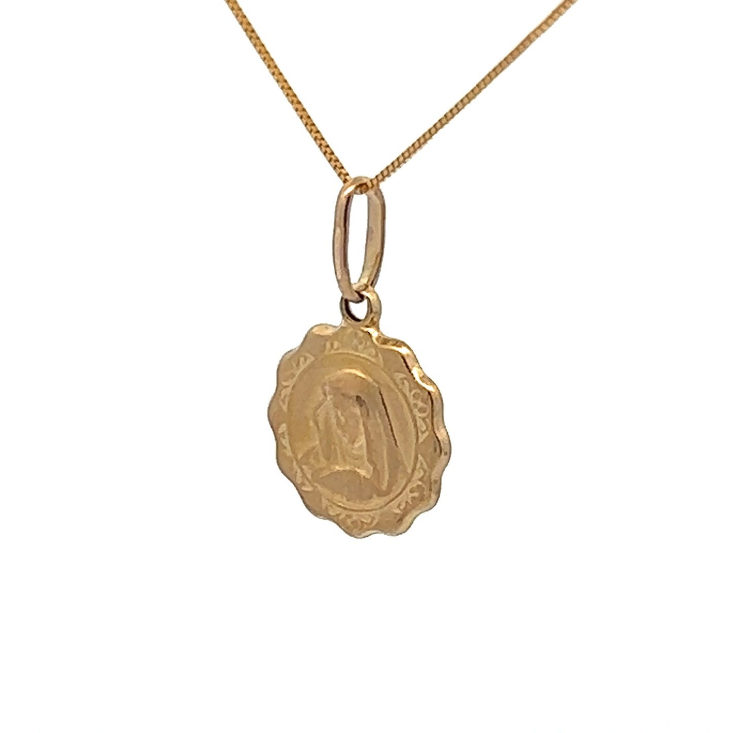 9Ct Yellow Gold Mother Mary Pendant