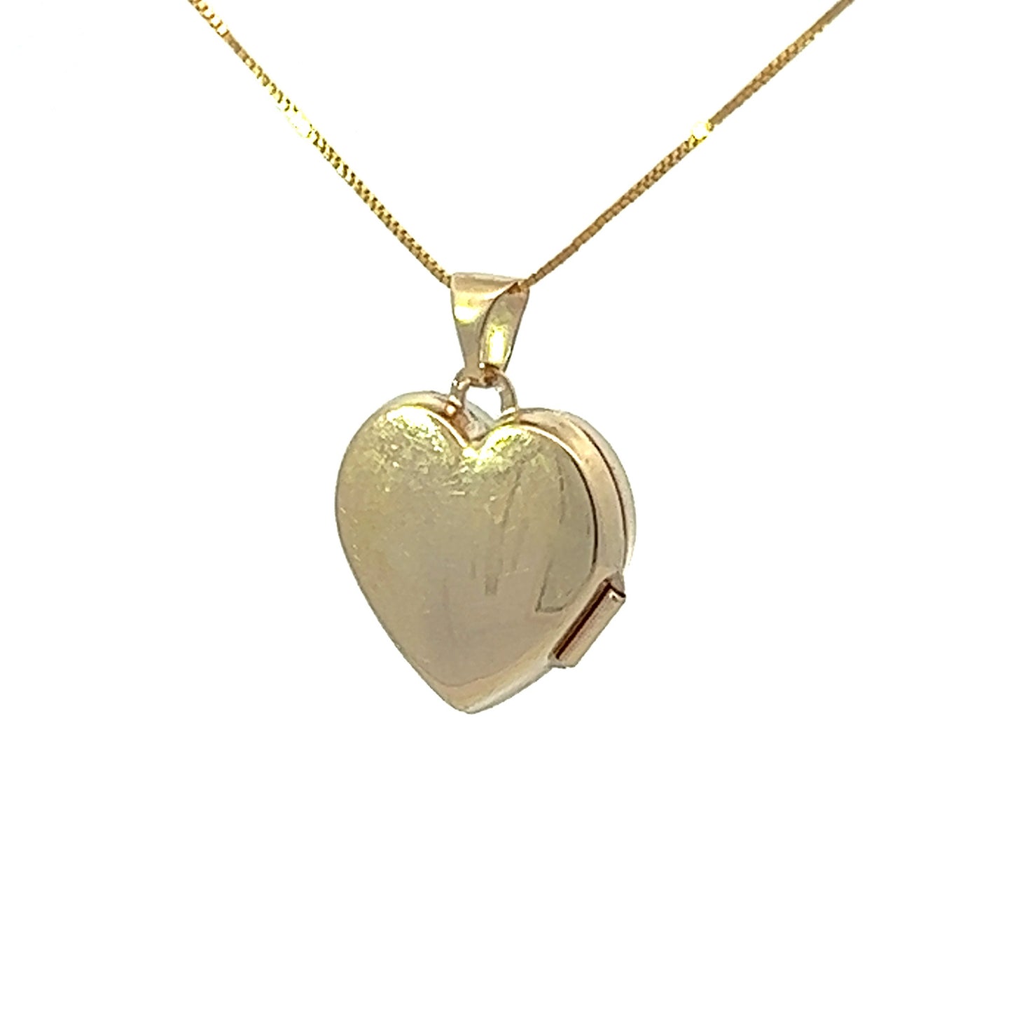 9Ct Two-Tone Gold Heart Locket Pendant