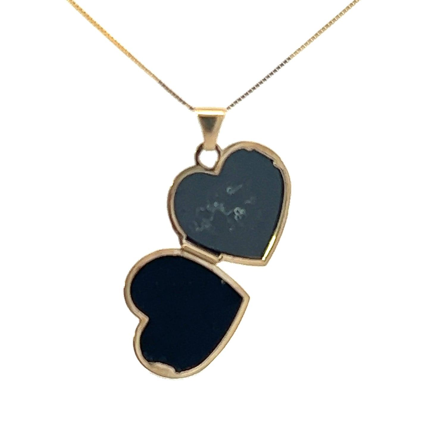 9Ct Two-Tone Gold Heart Locket Pendant