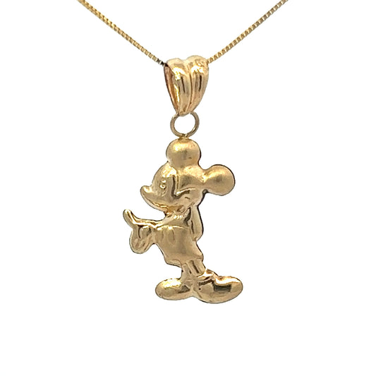 14Ct Yellow Gold Mickey Mouse Pendant