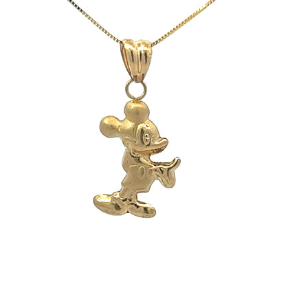 14Ct Yellow Gold Mickey Mouse Pendant