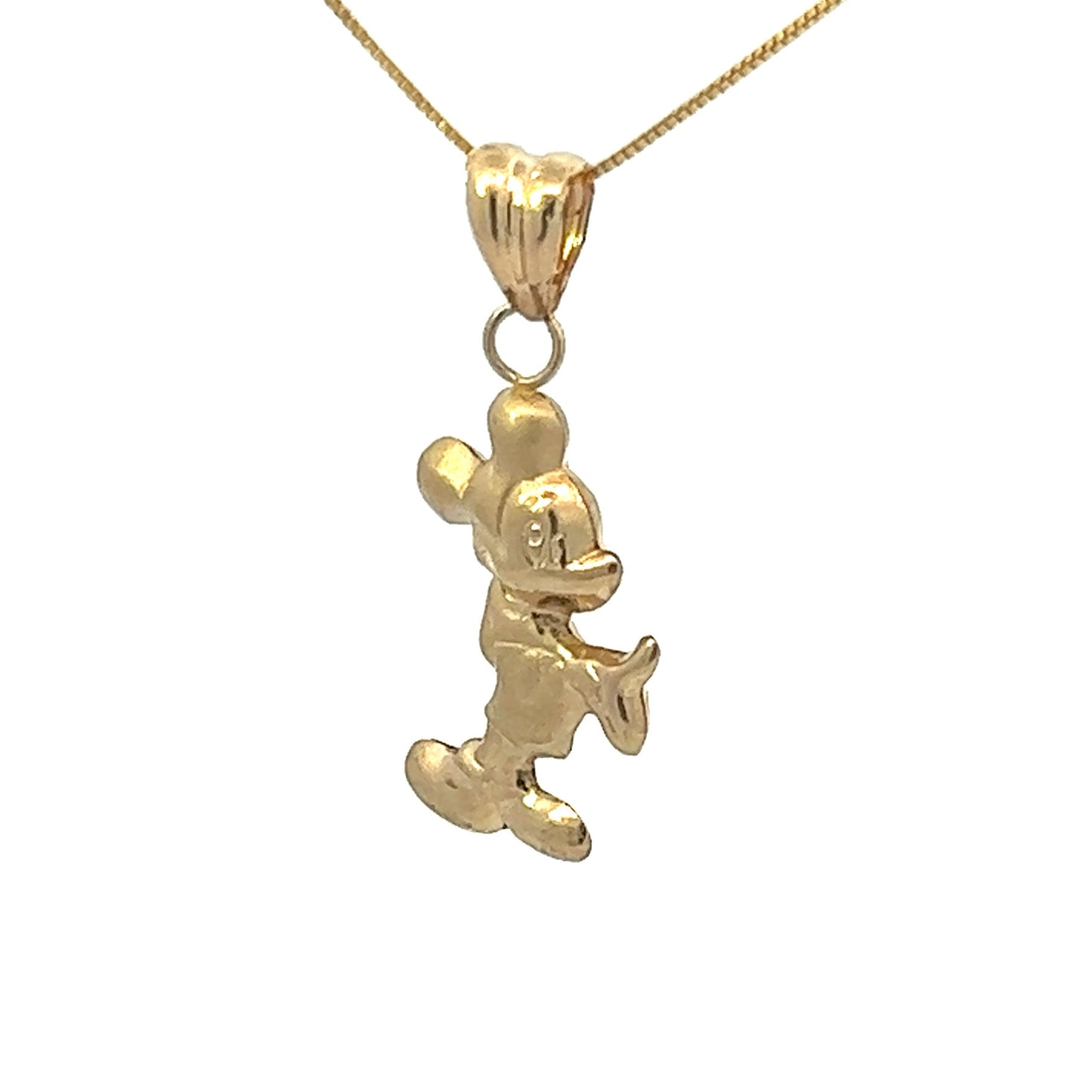 14Ct Yellow Gold Mickey Mouse Pendant