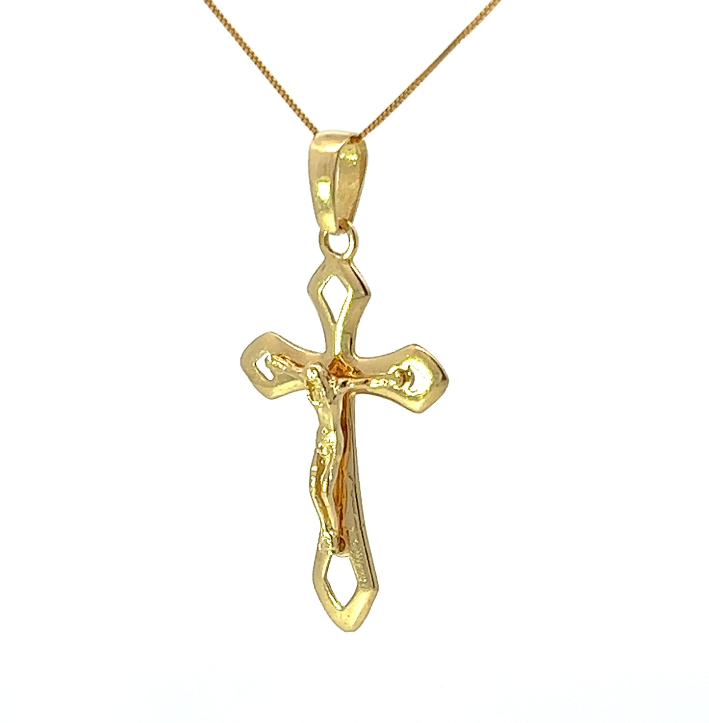 18Ct Yellow Gold Crucifix Pendant