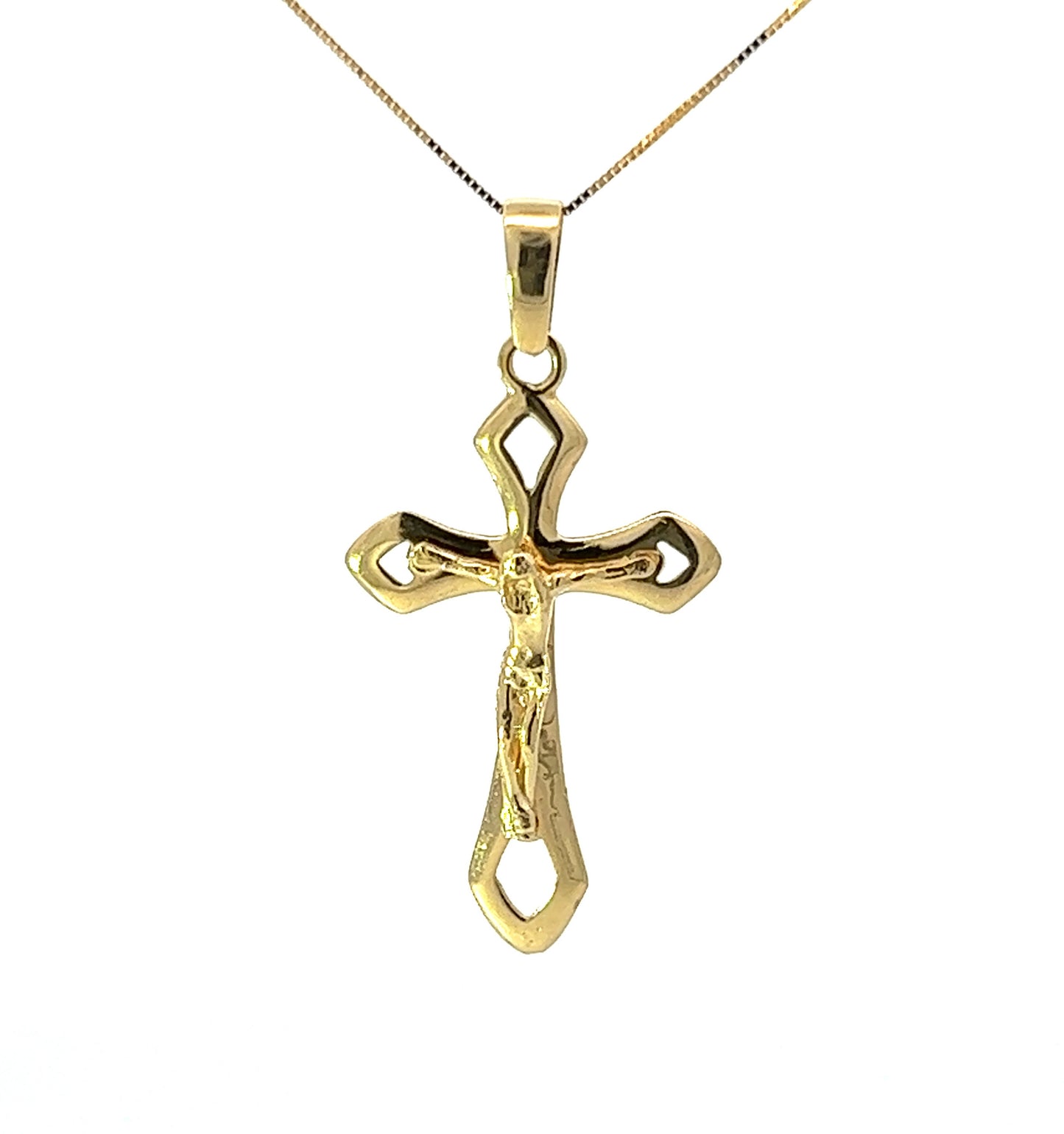 18Ct Yellow Gold Crucifix Pendant