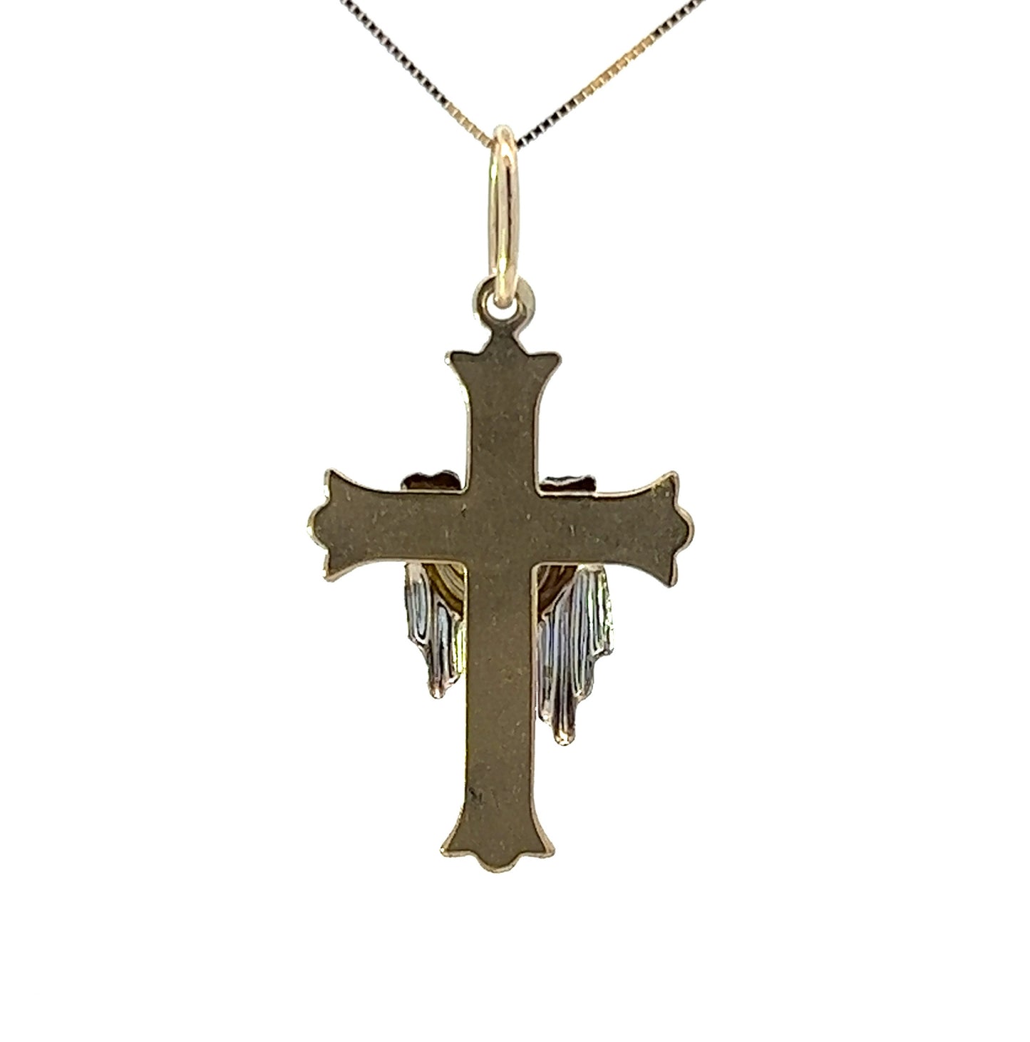 9Ct Two-Toned Gold Cross Pendant