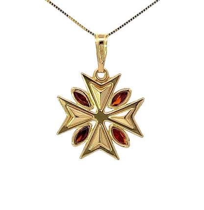 18Ct Yellow Gold Maltese Cross Pendant