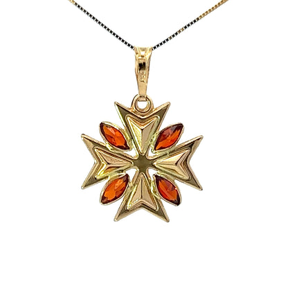 18Ct Yellow Gold Maltese Cross Pendant