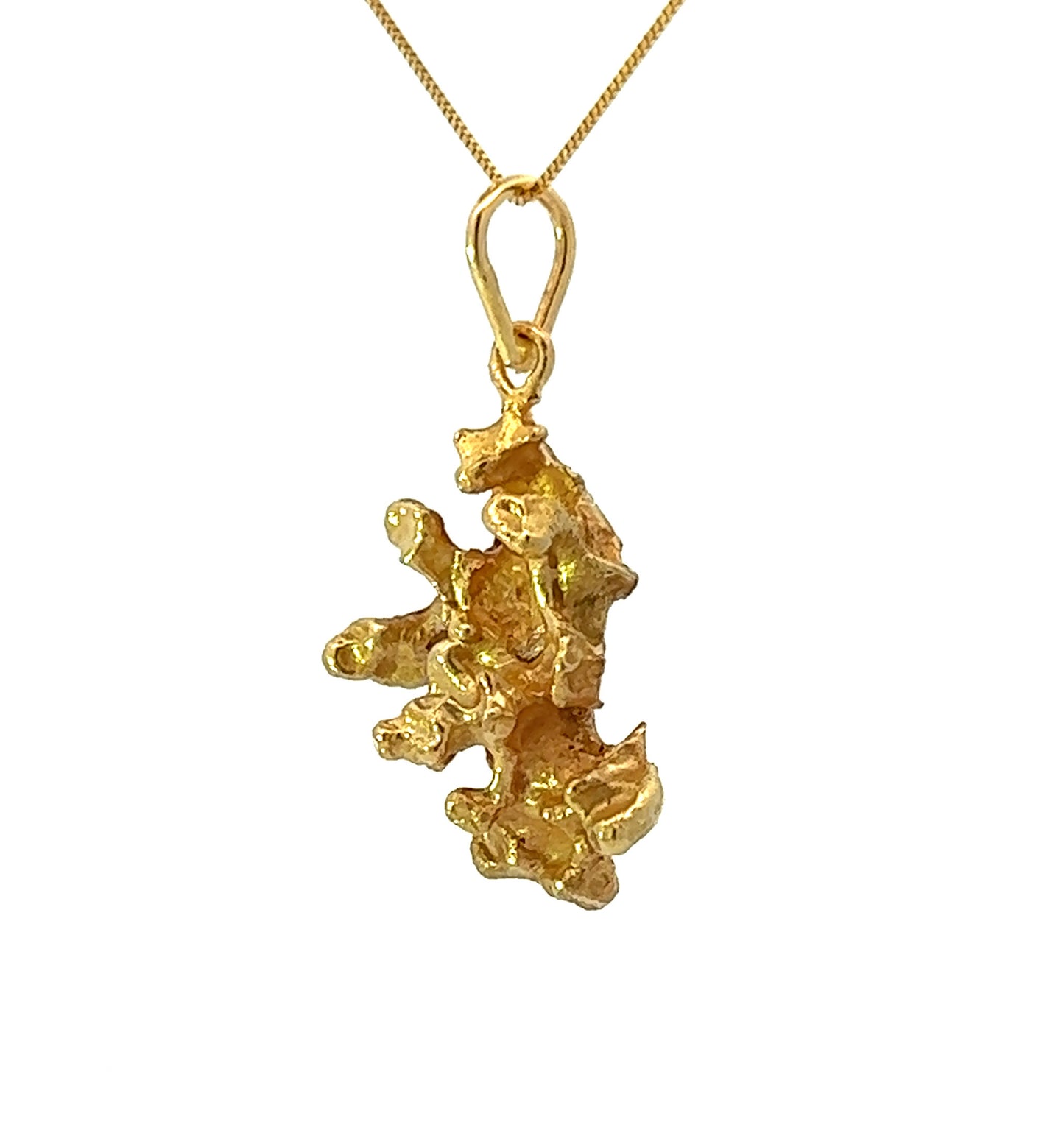 16Ct Yellow Gold Nugget Pendant