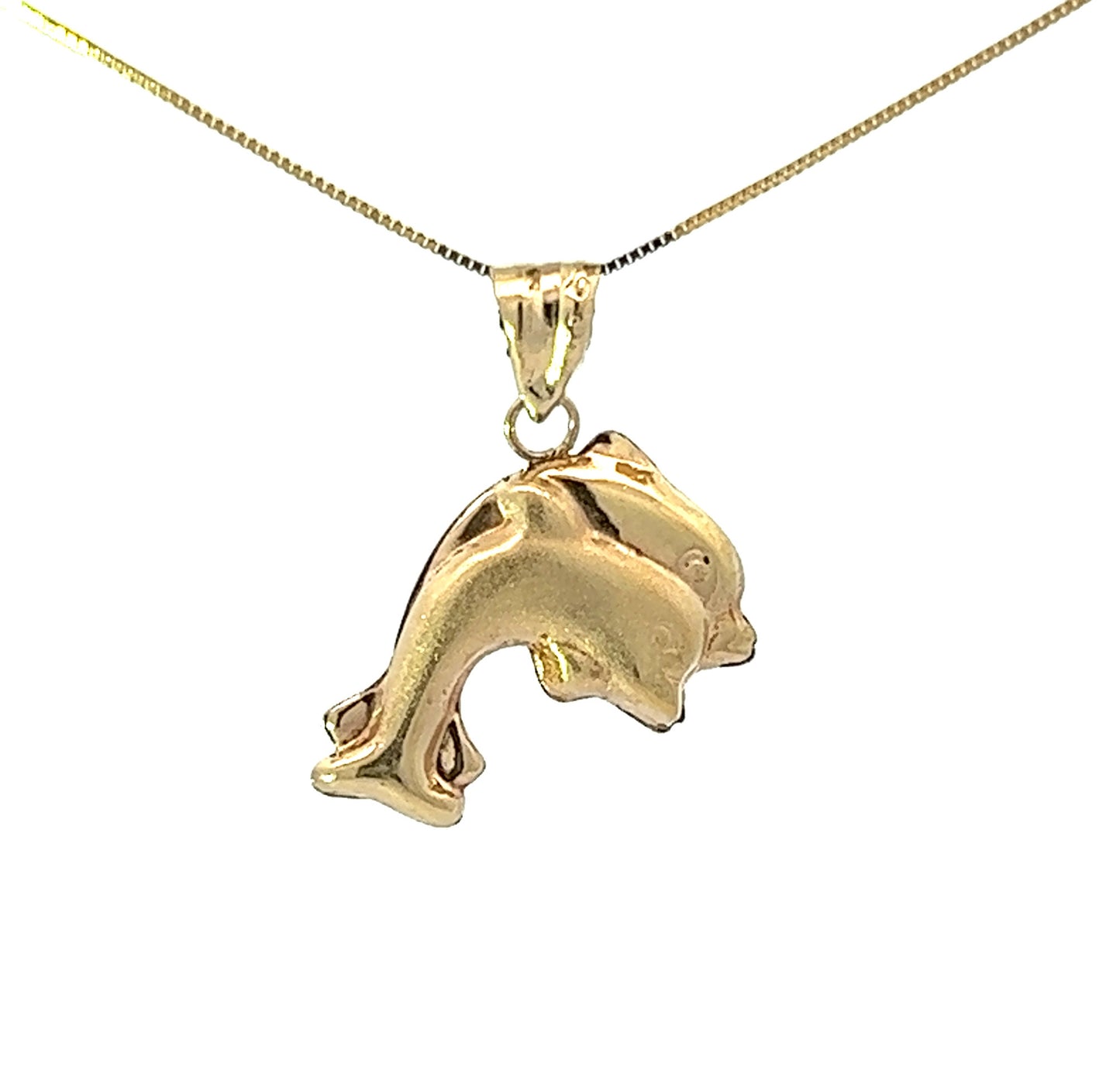 18Ct Yellow Gold Dolphin Pendant