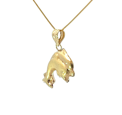 18Ct Yellow Gold Dolphin Pendant