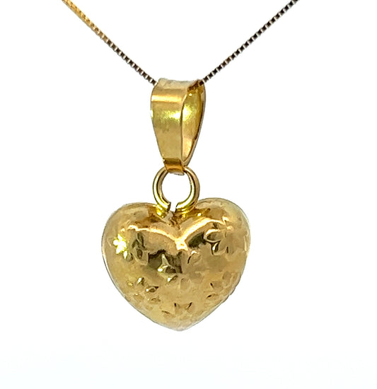 18Ct Yellow Gold Heart Pendant