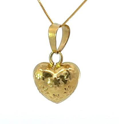 18Ct Yellow Gold Heart Pendant