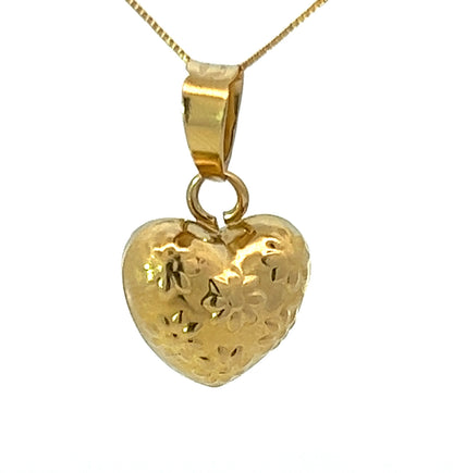 18Ct Yellow Gold Heart Pendant