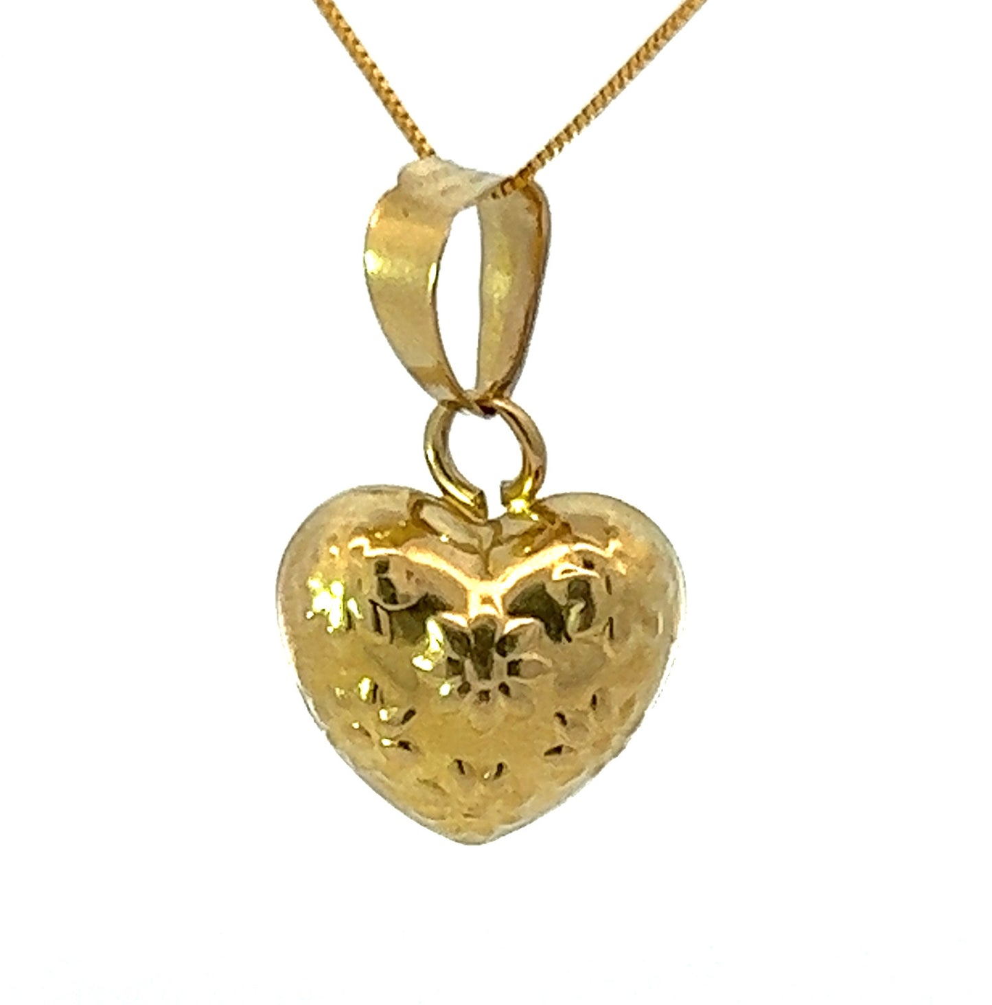 18Ct Yellow Gold Heart Pendant