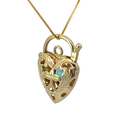 9Ct Yellow Gold Heart Locket Pendant