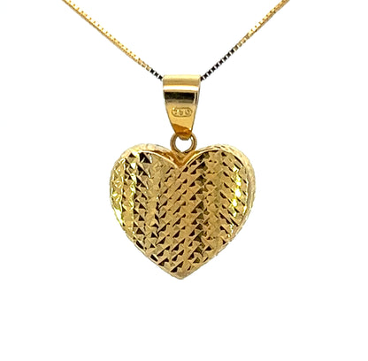 18Ct Yellow Gold Heart Pendant