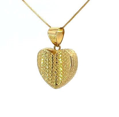 18Ct Yellow Gold Heart Pendant