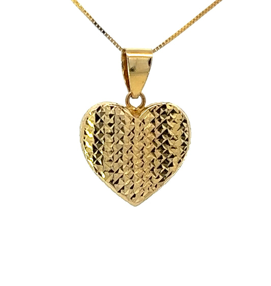 18Ct Yellow Gold Heart Pendant