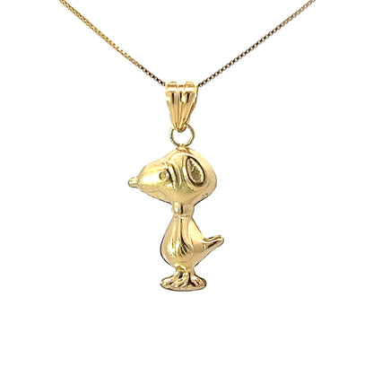 18Ct Yellow Gold Snoopy Pendant