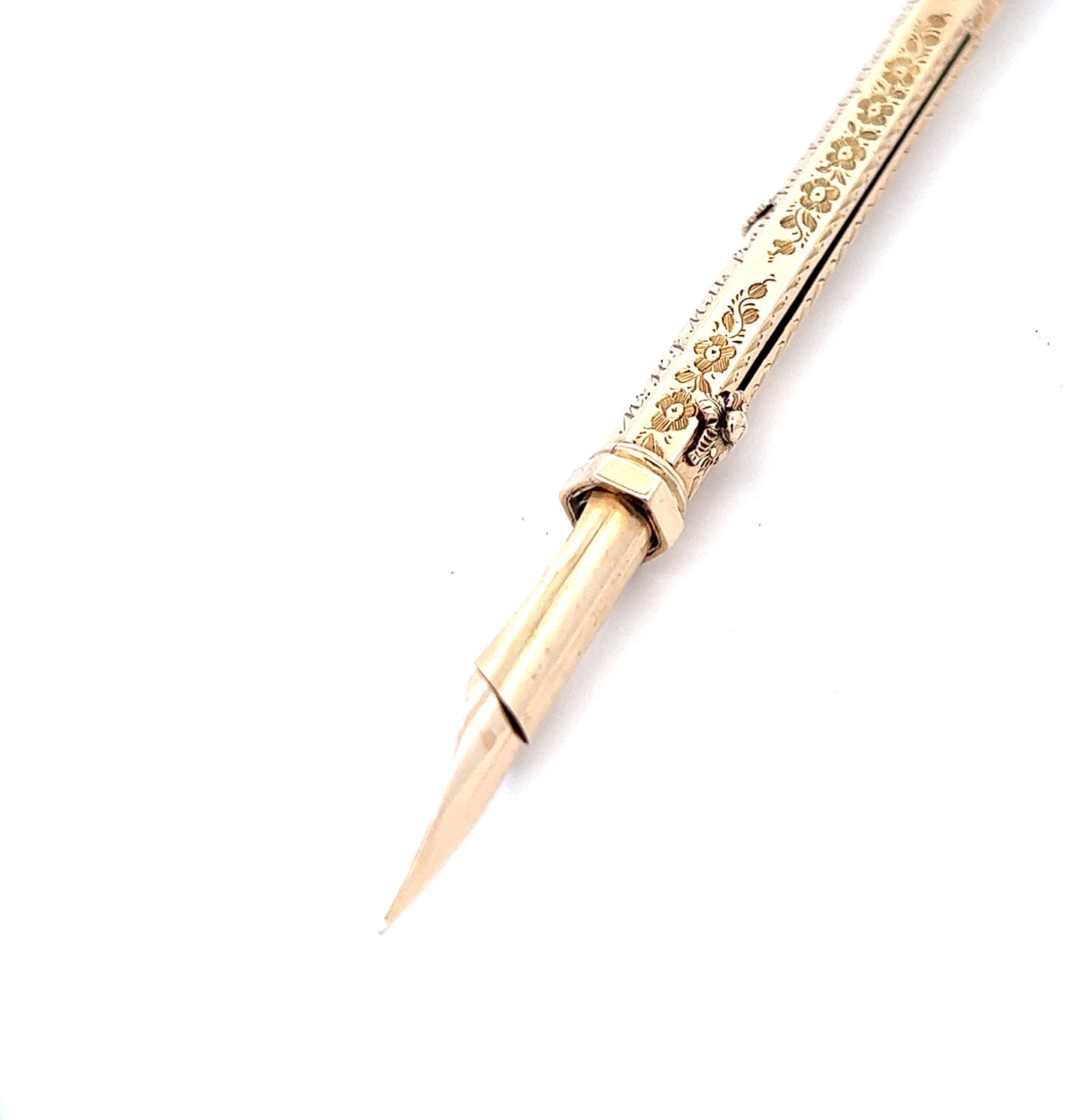 9Ct Yellow Gold 1878 Antique Retractable Combination Pen