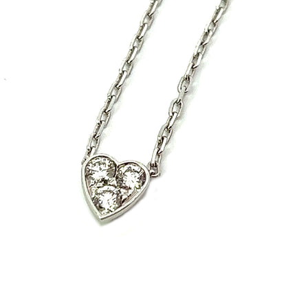 18Ct White Gold Cartier Mini Heart Of Diamond Necklace