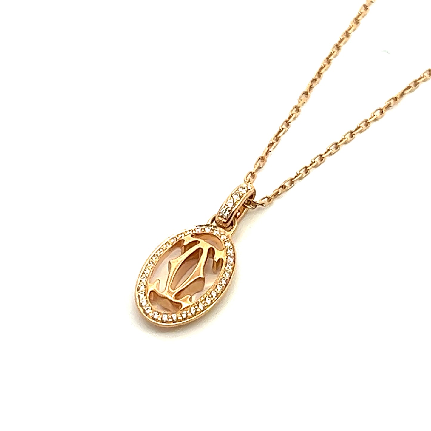 18Ct Rose Gold Double C De Cartier Necklace