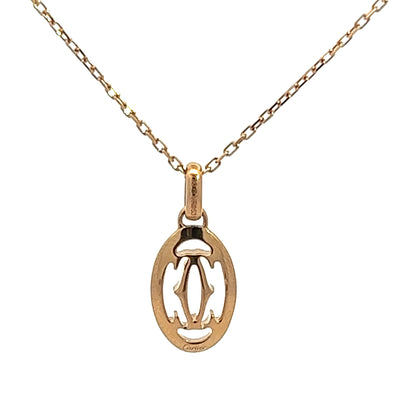 18Ct Rose Gold Double C De Cartier Necklace