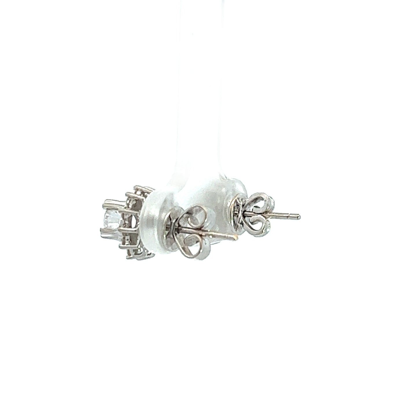 18Ct White Gold Diamond Cluster Studs