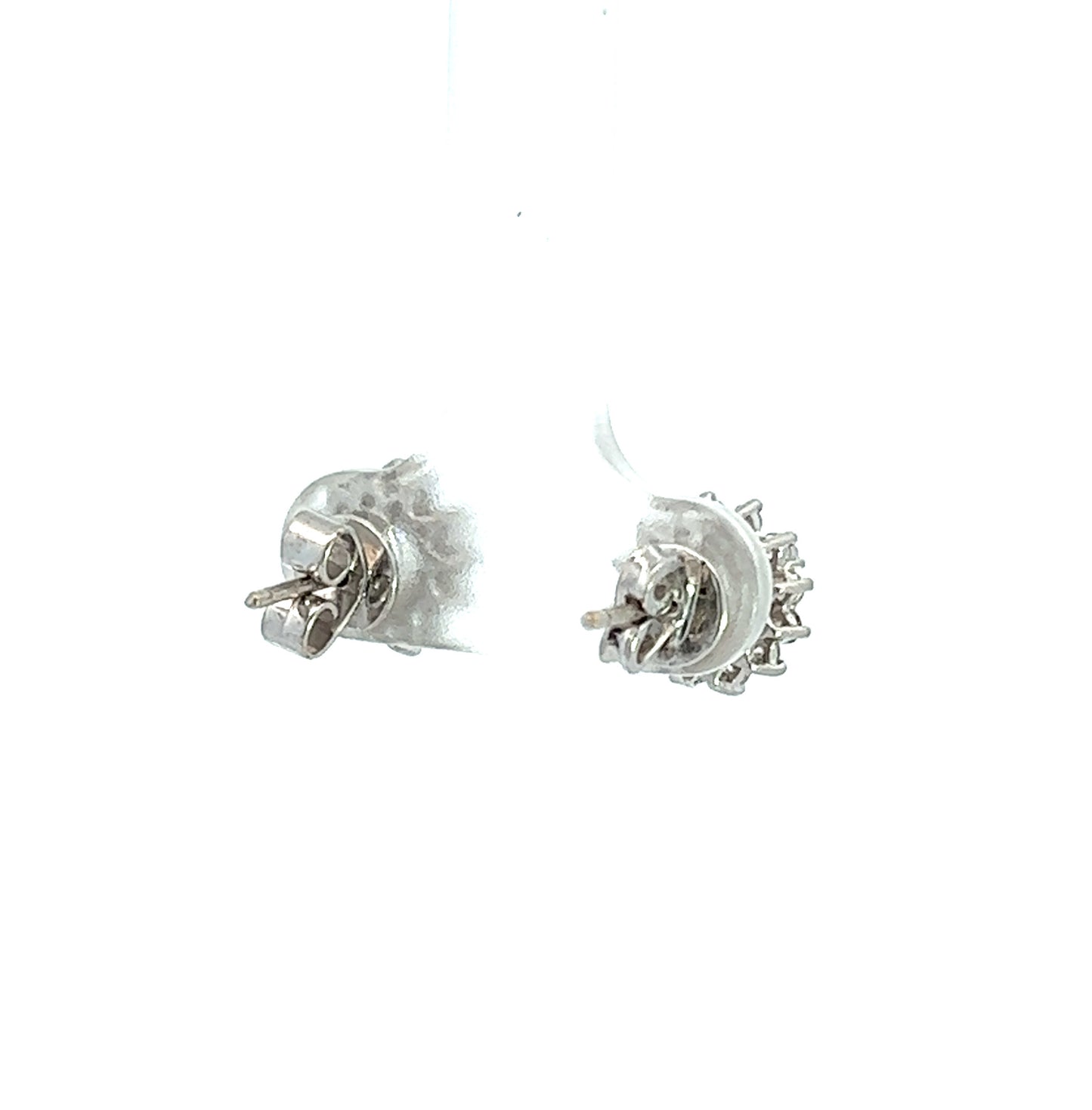 18Ct White Gold Diamond Cluster Studs