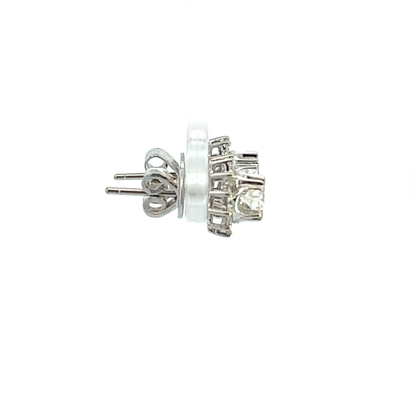 18Ct White Gold Diamond Cluster Studs