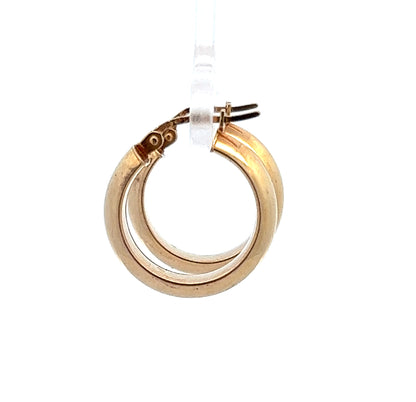 9Ct Yellow Gold Thick Hoop Earrings