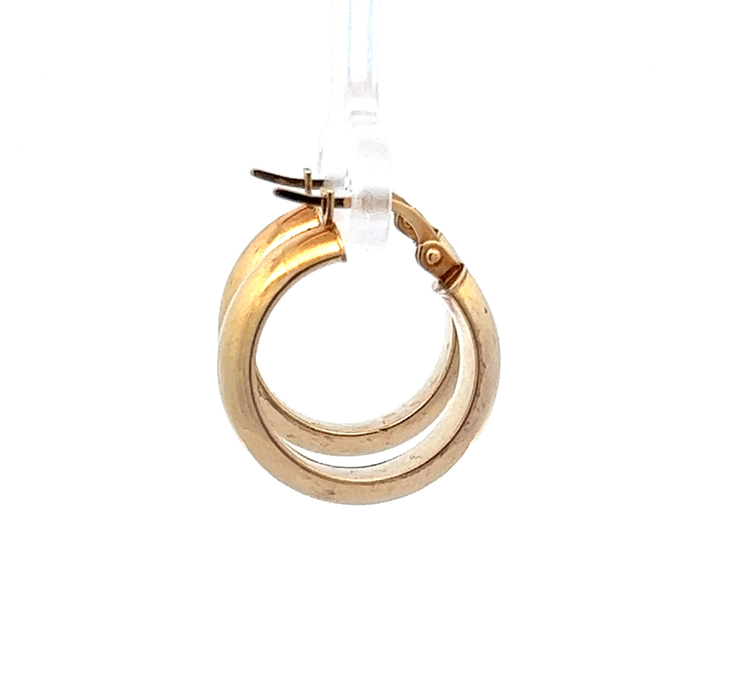 9Ct Yellow Gold Thick Hoop Earrings