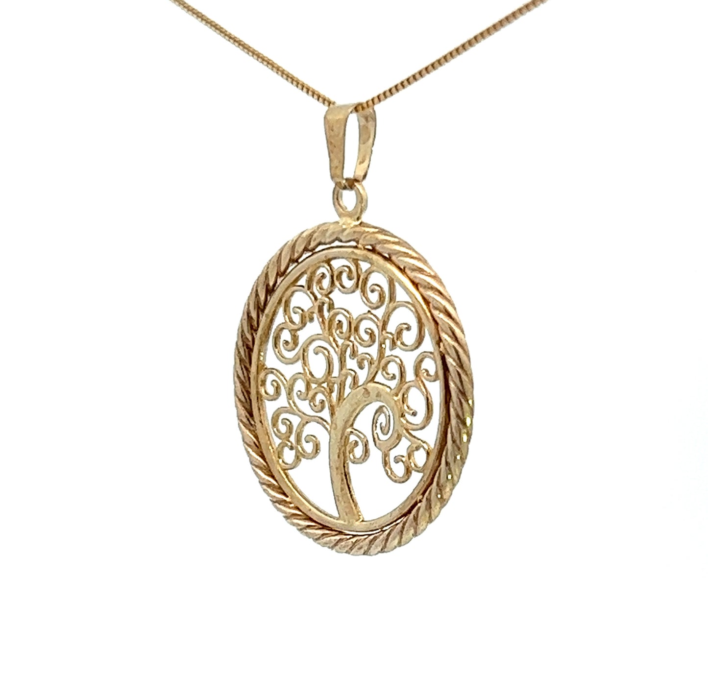 9Ct Two-Toned Gold Tree of Life Pendant