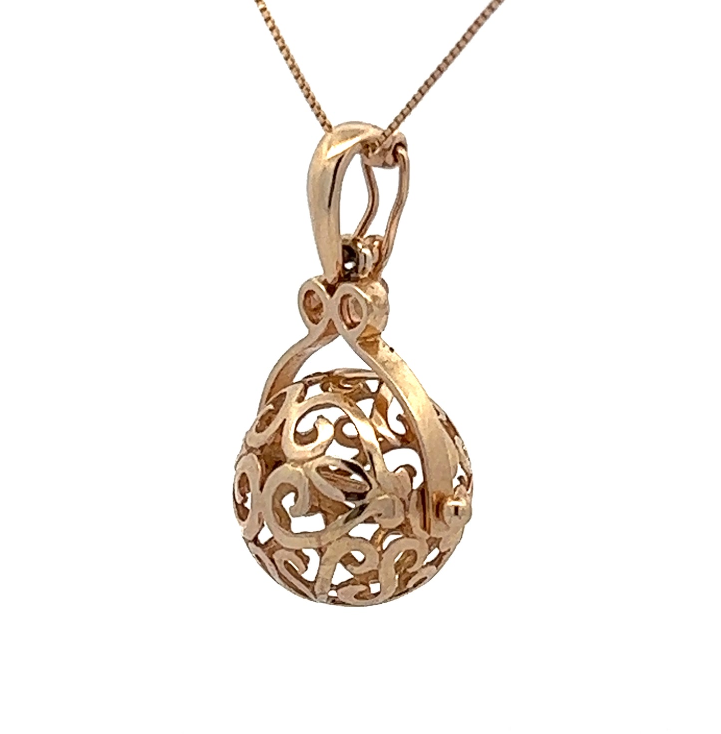 9Ct Yellow Gold Ball Spinner Pendant