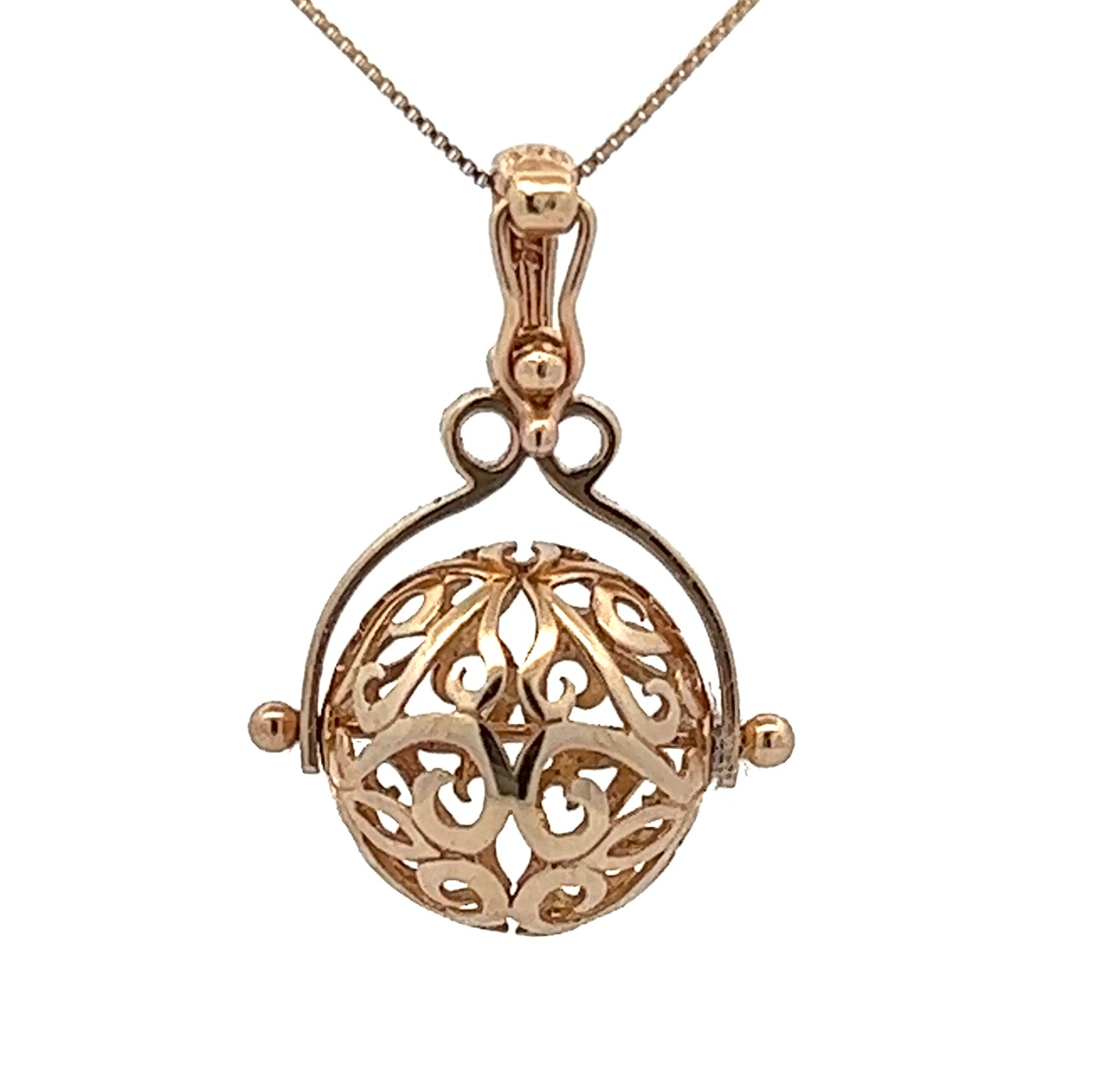 9Ct Yellow Gold Ball Spinner Pendant