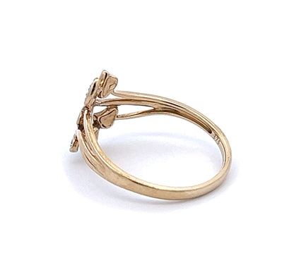 9Ct Yellow & White Gold Split Shank Heart Ring