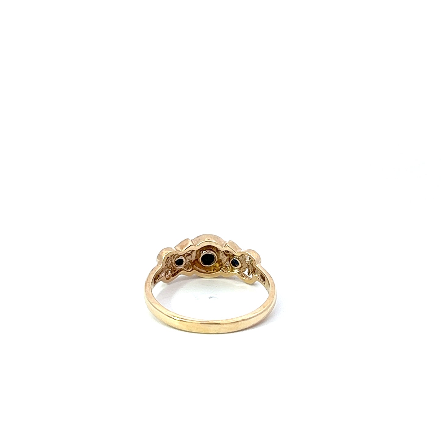 9Ct Yellow Gold Sapphire & Diamond Ring