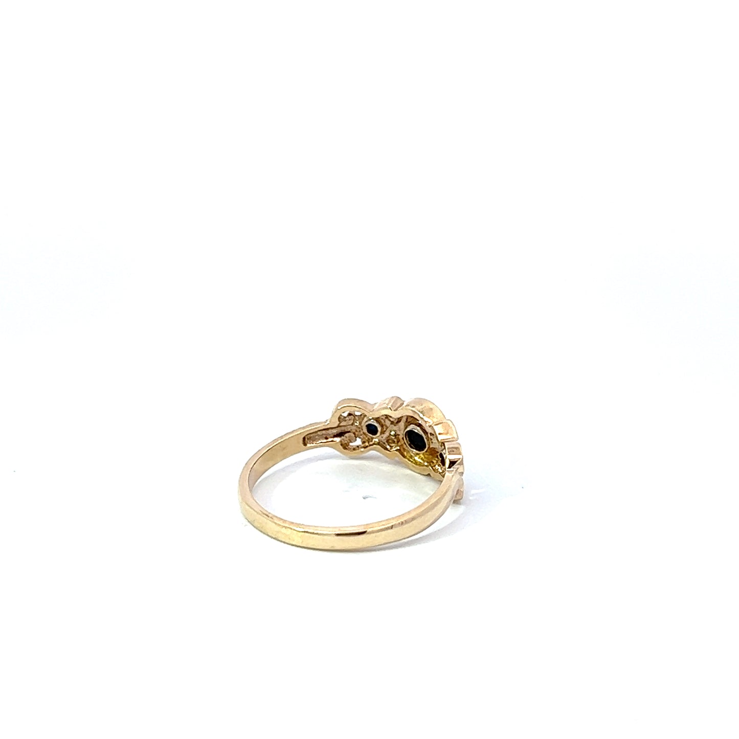 9Ct Yellow Gold Sapphire & Diamond Ring