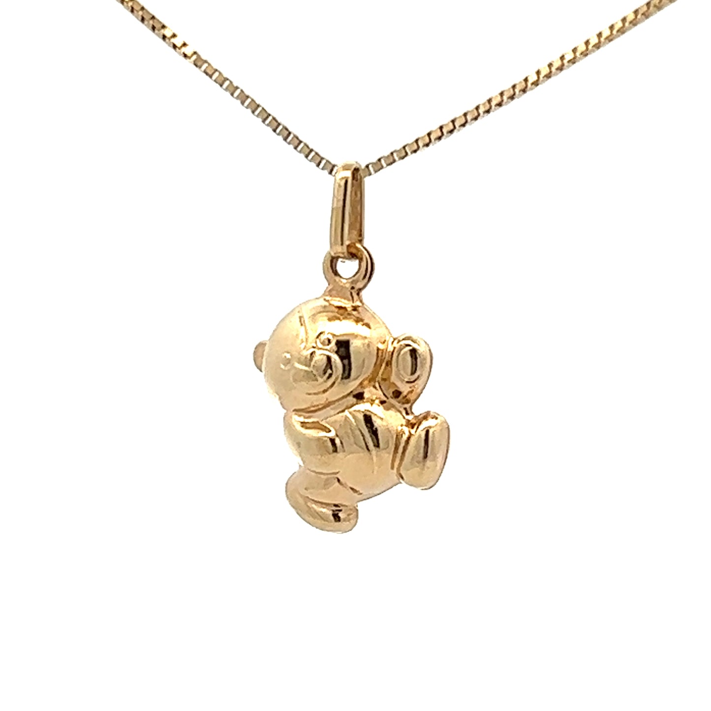 9Ct Yellow Gold Teddy Bear Charm Pendant