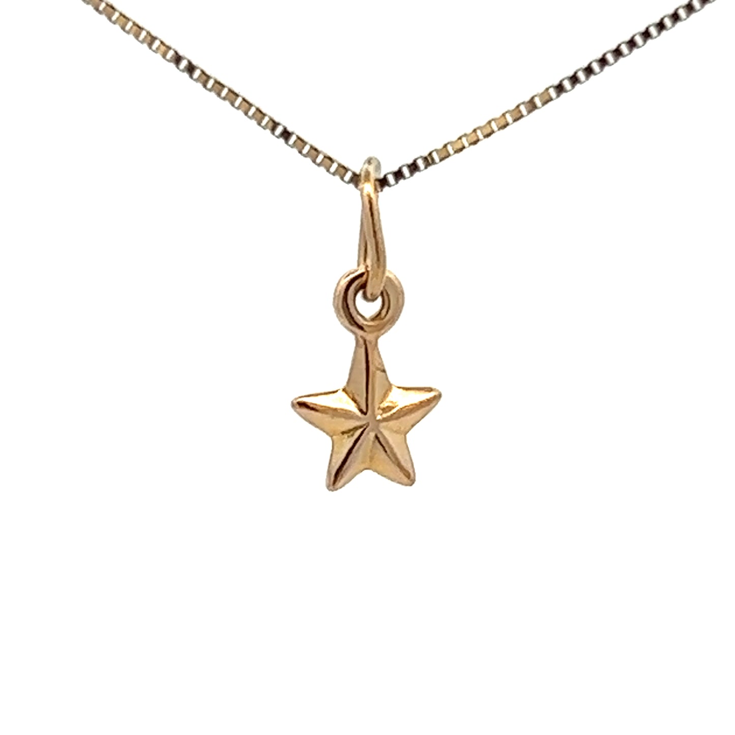 9Ct Yellow Gold Miniature Star Charm Pendant