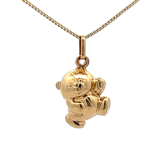 9Ct Yellow Gold Teddy Bear Charm Pendant