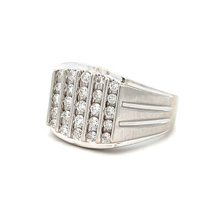 9Ct White Gold Channel Set Diamond Ring