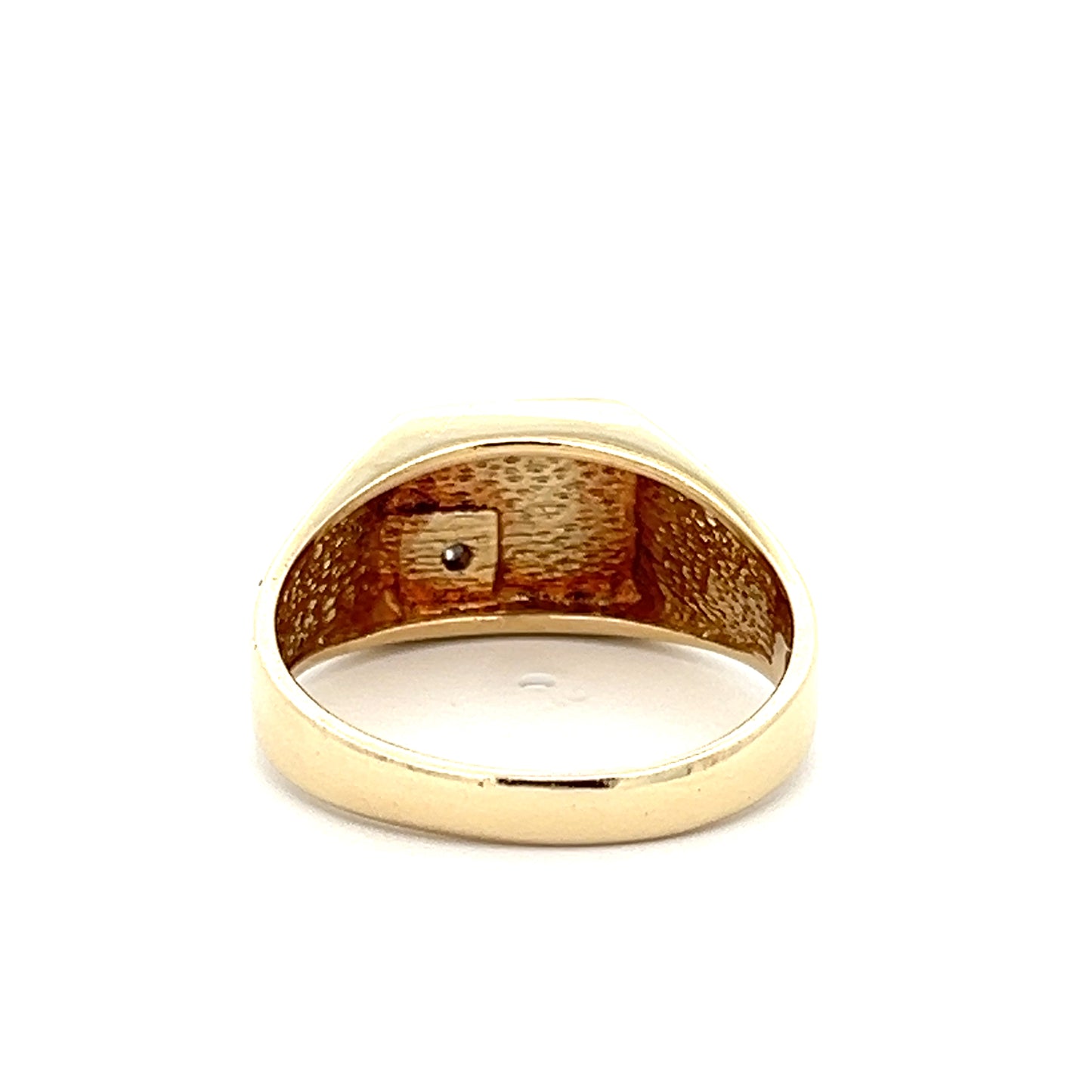 9Ct Yellow Gold .02 Carat TW Diamond Accent Men's Ring