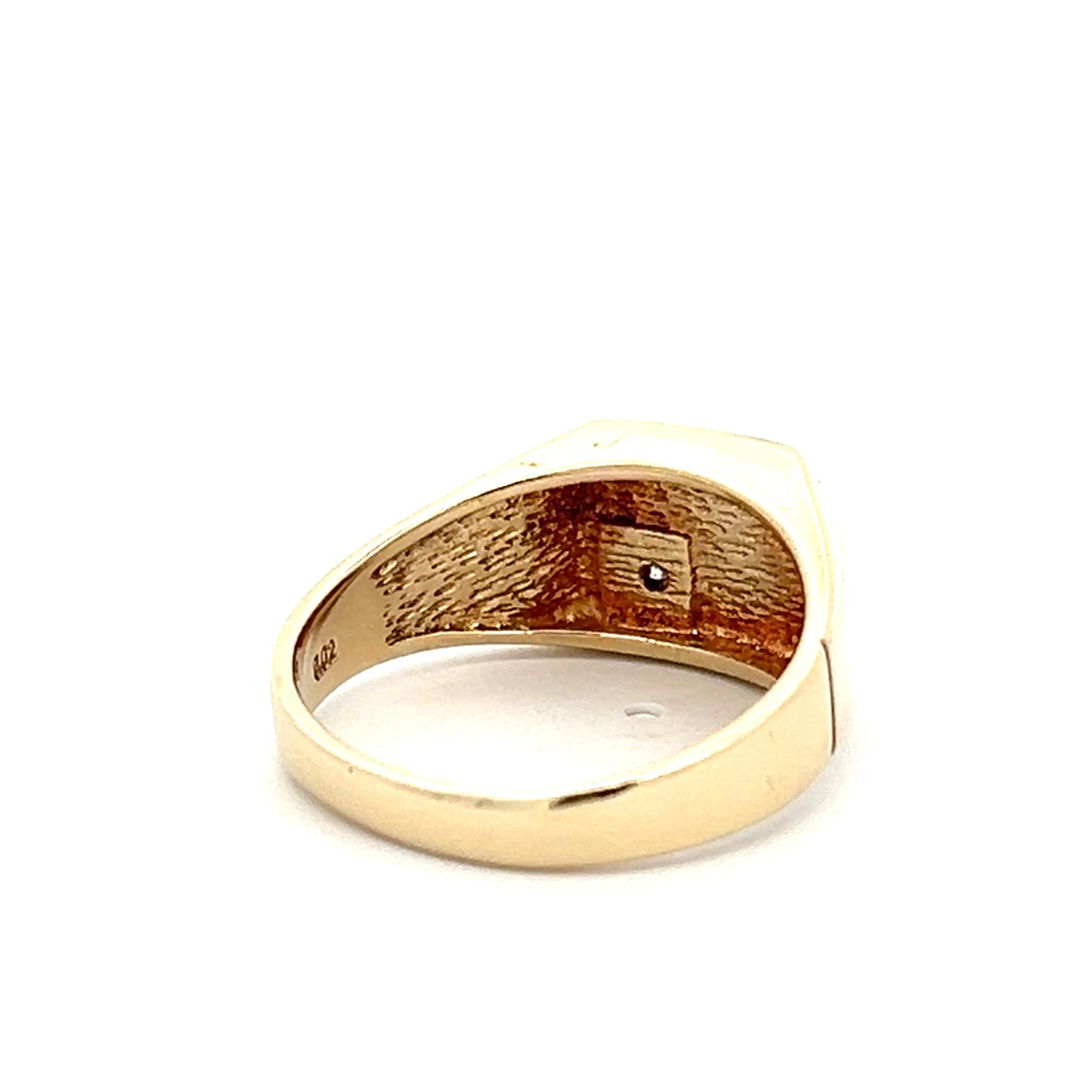 9Ct Yellow Gold .02 Carat TW Diamond Accent Men's Ring