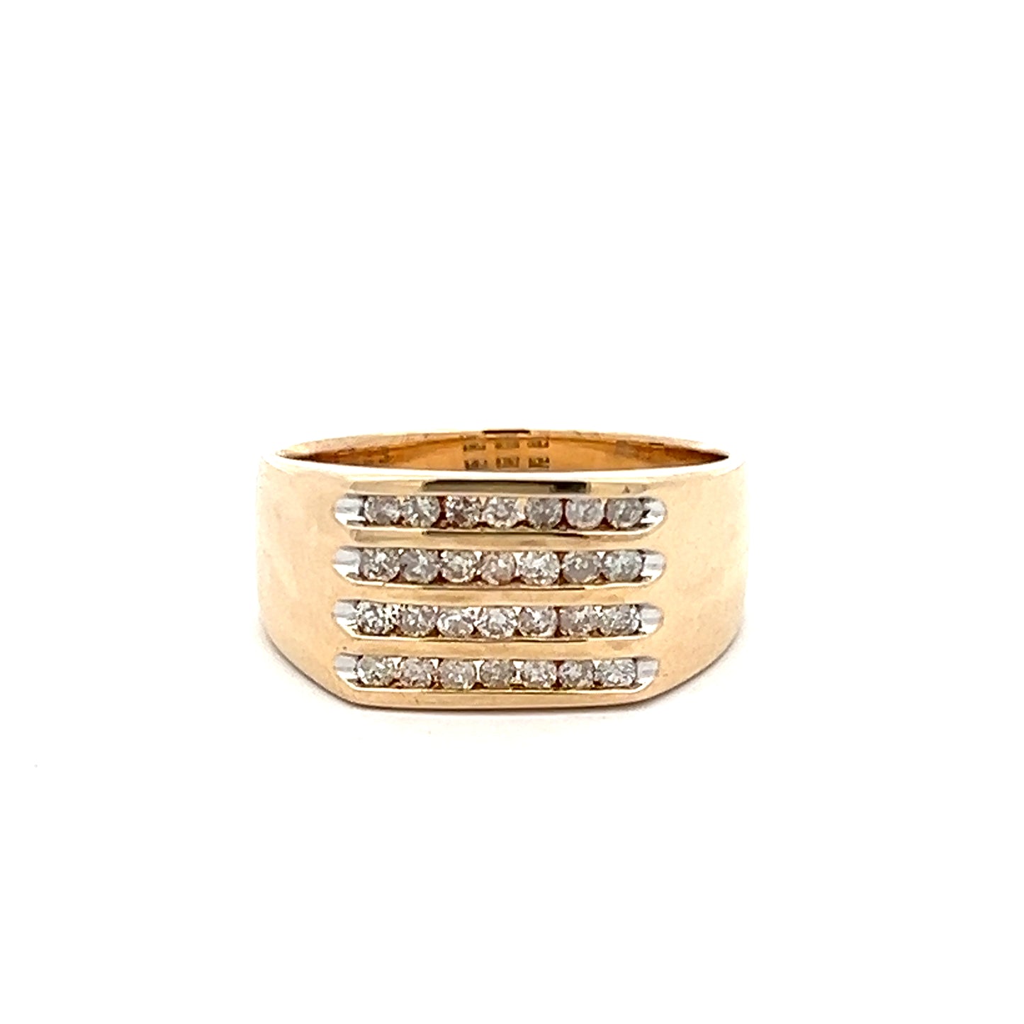 9Ct Yellow Gold 0.50 Carat TW Diamond Men's Ring