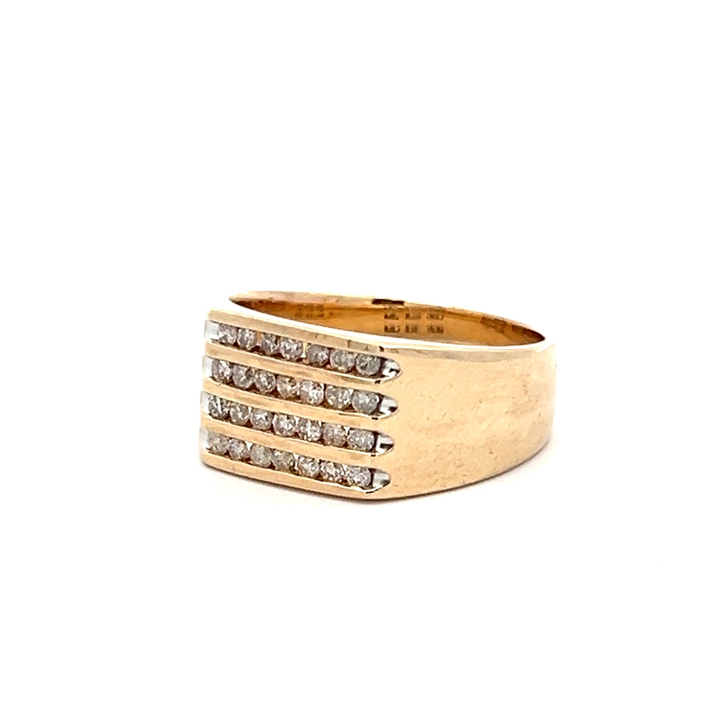 9Ct Yellow Gold 0.50 Carat TW Diamond Men's Ring